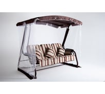 Качели садовые 3-х местные Zalger Garden МИРАНДА шоколад КС-2025/7