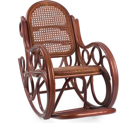 Кресло-качалка RattanDesign NOVO МИ с подушкой, цвет Коньяк 004728