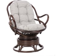 Кресло-качалка RattanDesign SWIVEL ROCKER МИ с подушкой, цвет Орех 013157