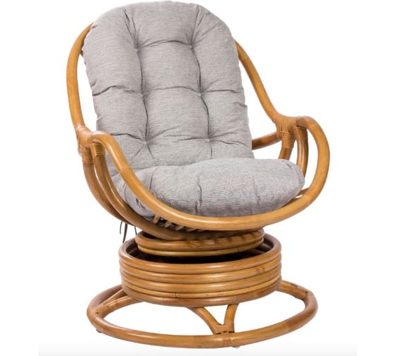 Кресло-качалка RattanDesign KARA МИ с подушкой, цвет Мёд 013010