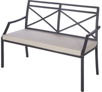 Скамья Удачная Мебель Суаре металл, с подушкой, 120x50x100 см, графит, E17.120A