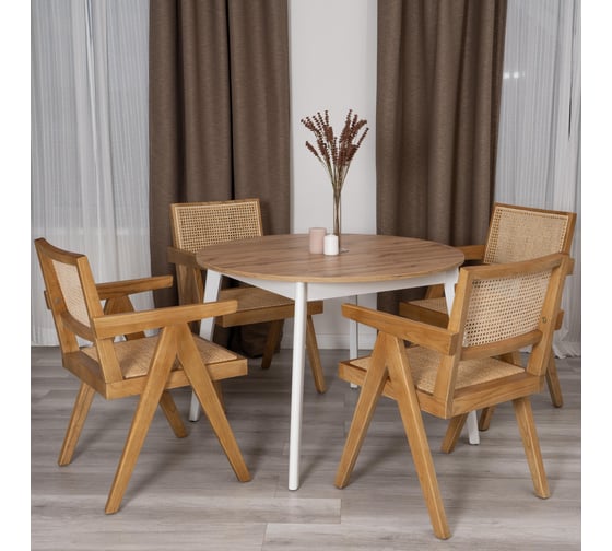 Комплект кресел Tetchair LOKI 2 шт, дерево вяз, ротанг, Груша (№3) 24340