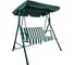 Качели садовые DASWERK RELAX SC-001, 2 места, Ш140хГ110хВ153, мягкое сиденье, зеленый/белый, 680050 1