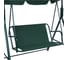 Качели садовые DASWERK RELAX SC-001, 2 места, Ш140хГ110хВ153, мягкое сиденье, зеленый/белый, 680050 12