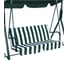 Качели садовые DASWERK RELAX SC-001, 2 места, Ш140хГ110хВ153, мягкое сиденье, зеленый/белый, 680050 13