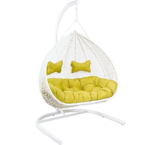 Подвесное кресло для двоих Экодизайн GEMINI White Y0070 (W) 1