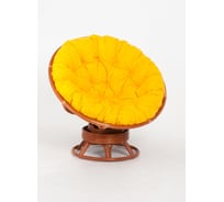 Кресло-качалка Vinotti PAPASAN 23/01В Коньяк Желтая подушка