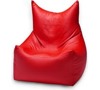 Мешок для сидения Mypuff Вилли трон размер XXL экокожа красный подушка 30x30 в комплекте villi_055