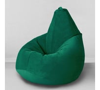 Мешок для сидения Mypuff груша размер Компакт L мебельная ткань темный изумруд bm_469