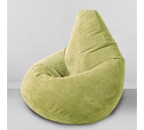 Мешок для сидения Mypuff груша размер Стандарт XXL объемный велюр салатовый b_505