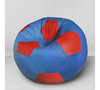 Мешок для сидения Mypuff ЦСКА мяч экокожа синий с красным ball_061_055