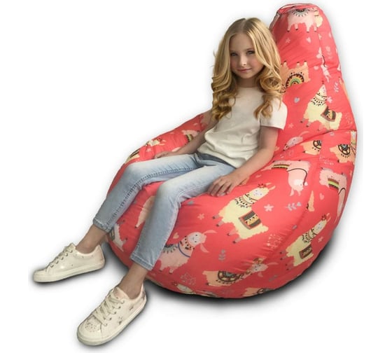 Мешок для сидения Mypuff Фешн лама груша размер Стандарт XXL оксфорд b_604