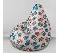 Мешок для сидения Mypuff Новогодние Совы груша размер Стандарт XXL b_578