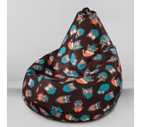 Мешок для сидения Mypuff Ночные Новогодние совы груша размер Комфорт XXXL bbb_579