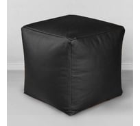 Подушка для сидения Mypuff кубик экокожа цвет черный 40x40 см k_057