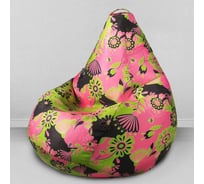 Мешок для сидения Mypuff Цветы розовые груша размер Компакт L bm_557