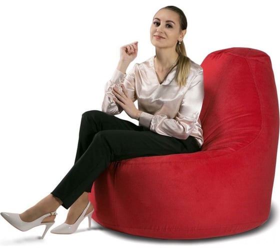 Мешок для сидения Mypuff люкс мебельная ткань киви красный bn_568