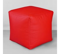 Подушка для сидения Mypuff кубик экокожа цвет красный 40x40 см k_055