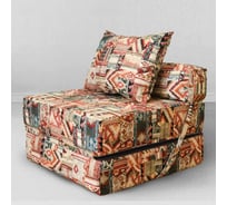 Кресло-кровать Mypuff Наска мебельная ткань трехцветный подушка 50x60 в комплекте kv_528_024