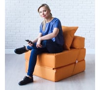 Кресло-кровать Mypuff мебельная ткань лисий подушка 50x60 в комплекте kv_473