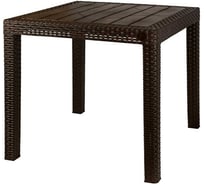 Стол садовый Rattan, 78,9x78,9x70,1 см, горький шоколад INGREEN 231080