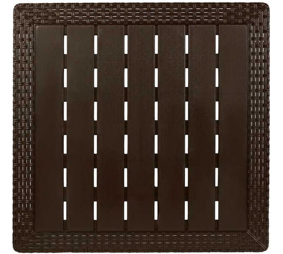 Стол садовый Rattan, 78,9x78,9x70,1 см, горький шоколад INGREEN 231080