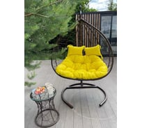 Подушка двухсторонняя для подвесного кресла/качелей Лаура FISHT желтый, полиэстер FIS-109/209/309/409