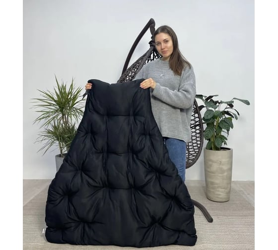 Подушка для подвесного кресла/качелей Лаура COMFORT Черный CFTpd-4