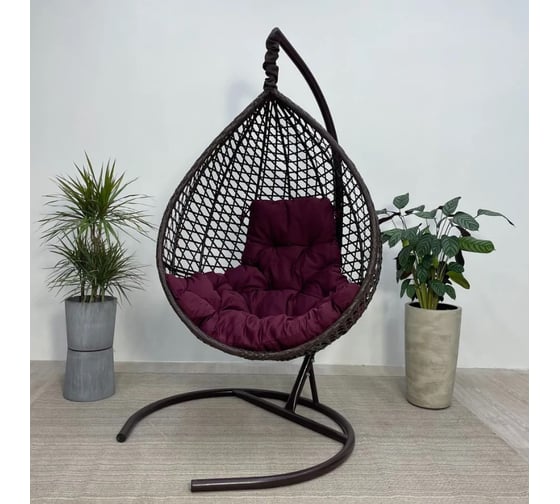 Подушка для подвесного кресла/качелей Лаура COMFORT Бордовый CFTpd-2