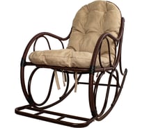 Кресло-качалка M-GROUP Элит разборное коричневое, подушка Лен 12810201