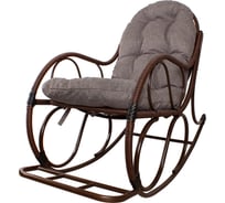 Кресло-качалка M-GROUP Элит коричневое, подушка Пепел 12800209