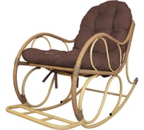 Кресло-качалка M-GROUP Элит бежевое, подушка Какао 12800505