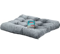 Подушка сидушка на стул PRIMILA CLASSIC вельвет 38x38см, полиэстер, серая, 700504
