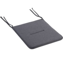 Подушка сидушка на стул плоская РОГОЖКА 37x37см, КОМПЛЕКТ 4 ШТ, полиэстер, серая, STANDARD PRIMILA 700508