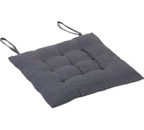 Подушка сидушка на стул PRIMILA LUX рогожка 40x40см, полиэстер, серая 700499