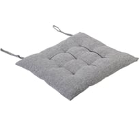 Подушка сидушка на стул PRIMILA LUX рогожка 40x40см, полиэстер, светло-серая 700498