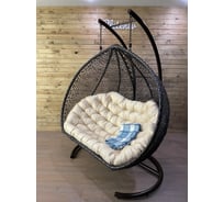 Подвесное кресло Pletenev Queen серый цвет KPS-03-03