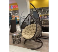 Подвесное кресло Pletenev Капля Люкс коричневый цвет KPS-01-05