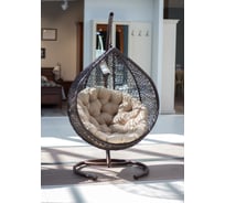 Подвесное кресло Pletenev Капля Люкс бежевый цвет KPS-01-04