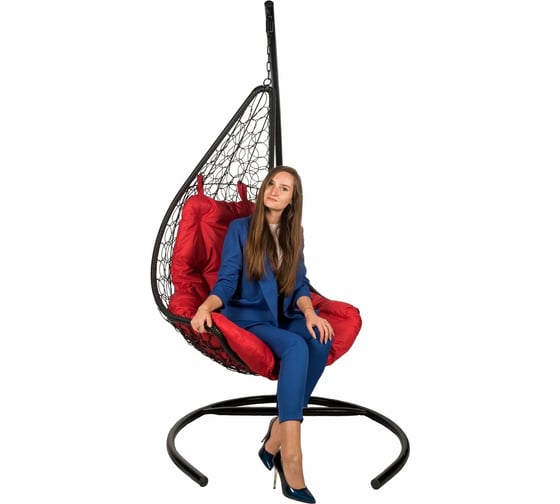Подвесное кресло BiGarden красная подушка WindBlackR