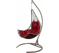 Подвесное кресло BiGarden бордовая подушка WindGrayB