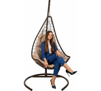 Подвесное кресло BiGarden бежевая подушка WindBrownB