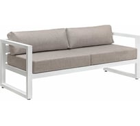 Диван уличный GreenWeen CAPRI модульный с левым подлокотником, каркас алюминий цвет белый, подушки рогожка, цвет пепельно-коричневый, 1900х750х770, GW-AL-CAPRI-SOFAM-L-1900W