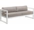 Диван уличный GreenWeen CAPRI модульный, с правым подлокотником, каркас алюминий, цвет белый, подушки рогожка, цвет пепельно-коричневый, 1900х750х770, GW-AL-CAPRI-SOFAM-R-1900W 1
