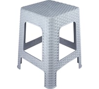 Табурет большой ПОЛИМЕРБЫТ Артлайн h 450 мм, серый 434450500
