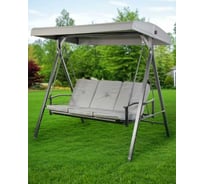 Качели Green Days 3-мест, 175х110х163 см, раскидные, до 200 кг, серая крыша 352962