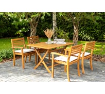 Обеденный комплект из акации KARO Joygarden 52201/52213