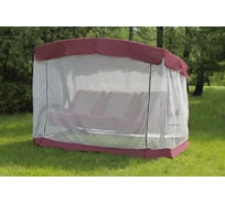 Качели садовые OLSA 3-х местные Палермо Премиум меб.ткань (каркас бордовый, м/э разноцветный рис.ромбы)2 уп с 1705