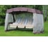 Качели садовые OLSA 3-х местные Палермо Премиум меб.ткань(каркас коричневый, м/э разноцветный рис.полоска)2 уп с 1645 1