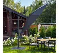 Зонт садовый Royal Family круглый в комплекте с базой, черный 790-91-91